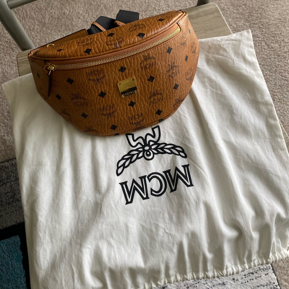 MCM medium visetos monogram bum bag